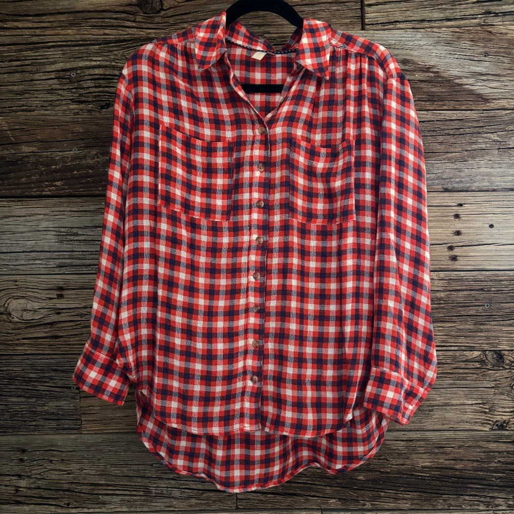 Anthropologie Pilcro Relaxed Button Front Shirt
